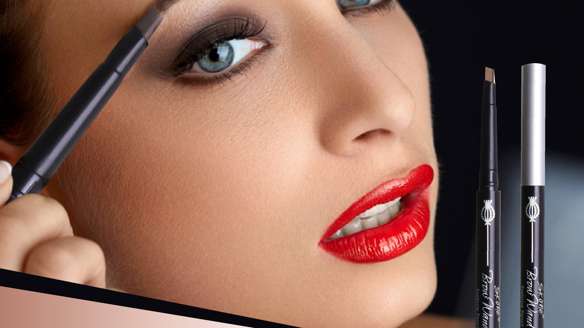 Waterproof eyebrow pencil with brush for long-lasting, smudge-proof brows