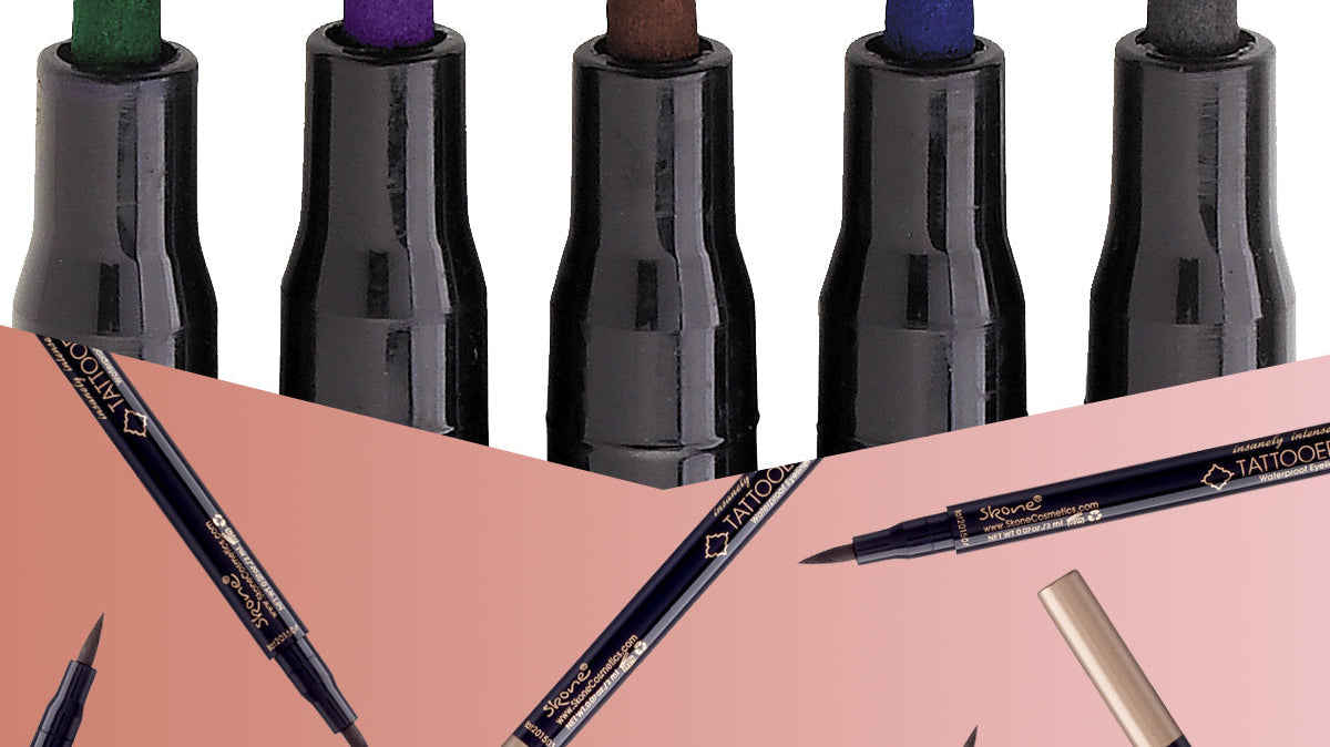 Winged eyeliner styles for different eye shapes including monolid, almond, upturned, and downturned eyes