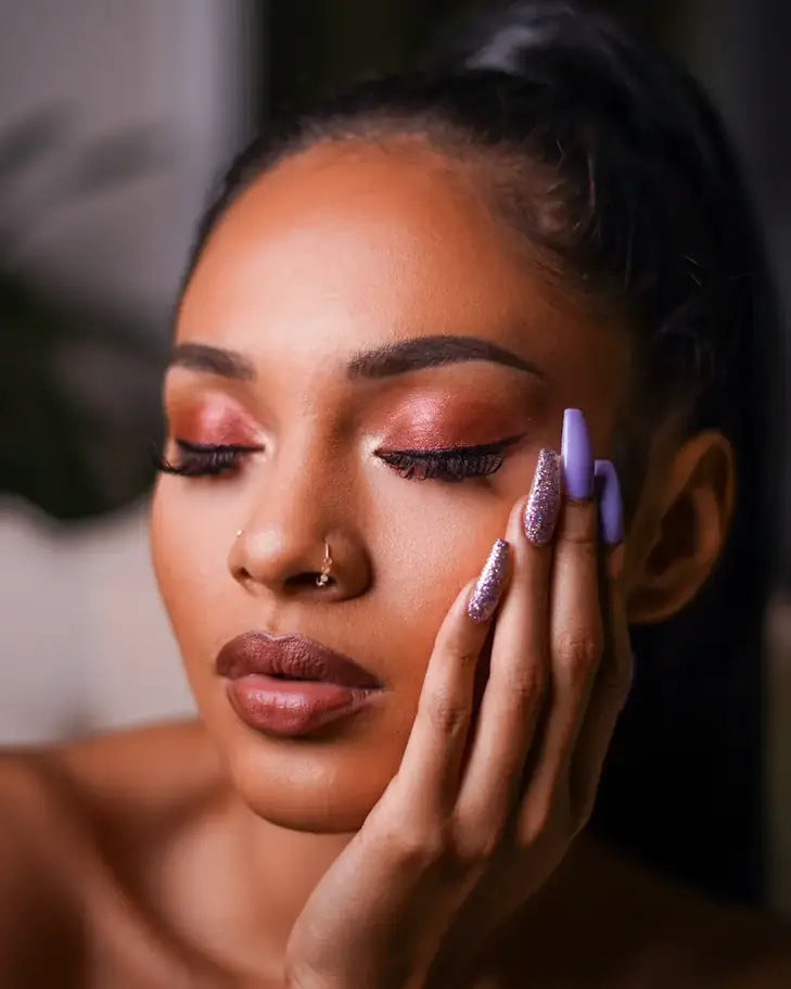 Natural-looking brows created with a waterproof eyebrow pencil for long-lasting definition