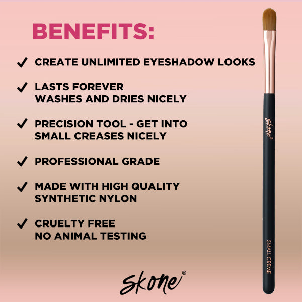  brocha pequeña para sombra de ojos en crema