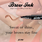 black hair brown eyebrows